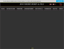 Tablet Screenshot of boucheriemorinetfils.com